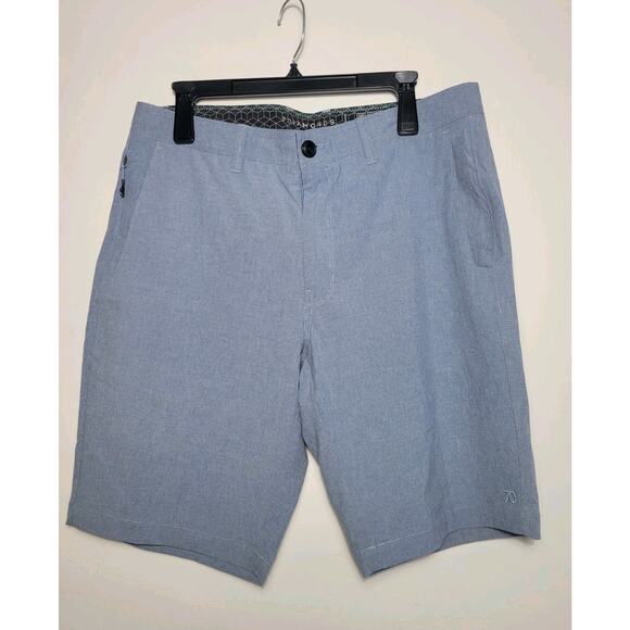 NWT 7 Diamonds Intertidal Shorts Blue 4 Way Stretch Size 33 10" Inseam - Picture 1 of 7